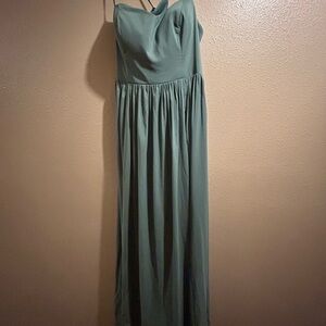 Azazie Eucalyptus Green Maxi Dress-Marilyssa